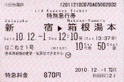 はこね21号 特急券