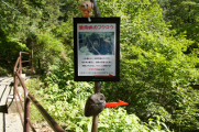 フクロウの案内板